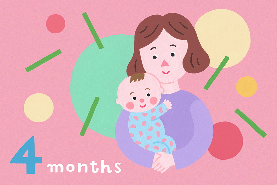専門家監修】生後4か月の赤ちゃんの特徴やお世話のポイント、授乳間隔 