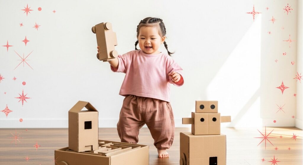 段ボールおもちゃを2歳と手作り！人気アイデア＆簡単作り方