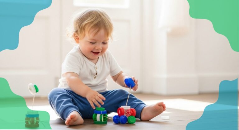 【保育士直伝】2歳のためのペットボトルキャップおもちゃ10選！知育で子供の発達を助けよう！
