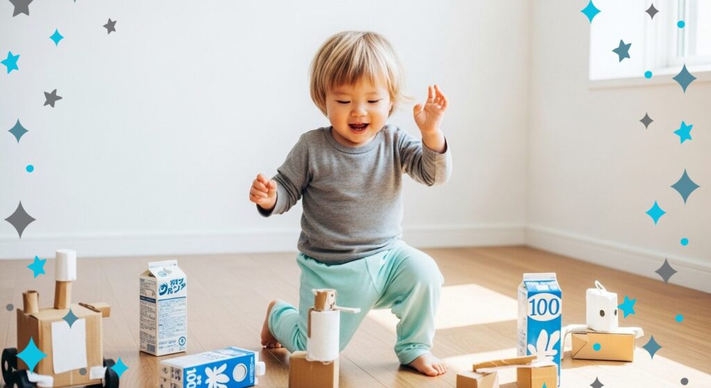 2歳向け!手作りおもちゃアイデア大特集【牛乳パック・段ボール・100均活用】