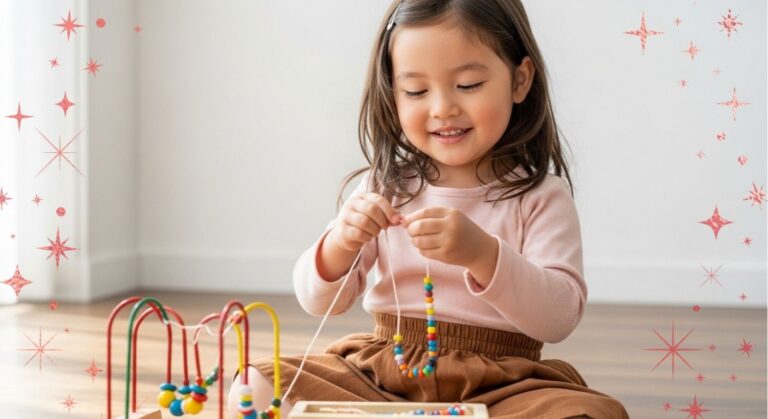 【保育士執筆】4歳向け100均手作りおもちゃ！ビーズ遊びで発達を促そう