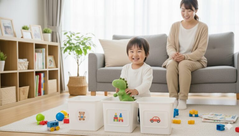 2歳のおもちゃ収納完全ガイド｜狭いリビングでも「場所がない」を解決する保育士監修の整理術